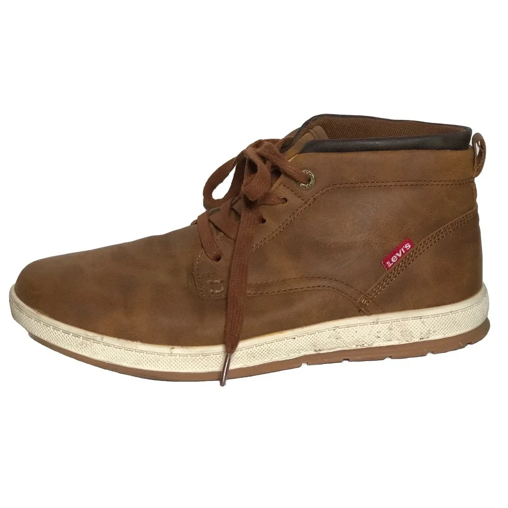 Levi's Men's Brown Mid Top Sneakers Size 8 EUR 41‎ Casual Chukka Style Shoes